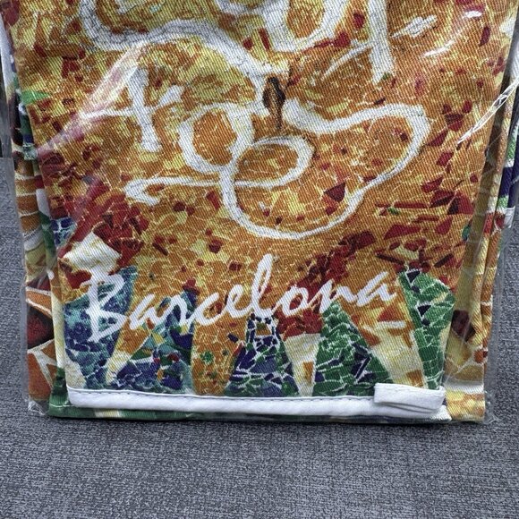 Mosaic Kitchen Set Apron Oven Mitt Towel Spain Souvenir Barcelona Gaudi 3 Pc - Picture 3 of 7